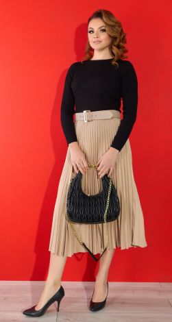 Бежева спідниця пліссе