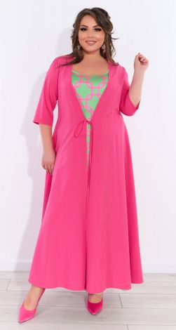 Шовкова сукня та кардиган