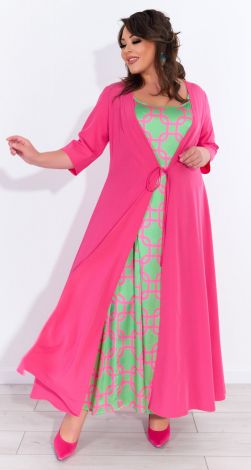 Шовкова сукня та кардиган