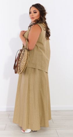 Льняной костюм большого размера