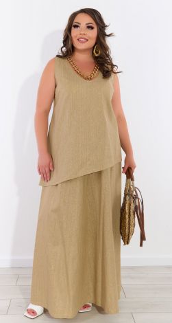 Льняной костюм большого размера