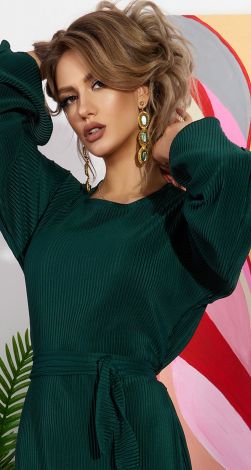 Длинное платье плиссе