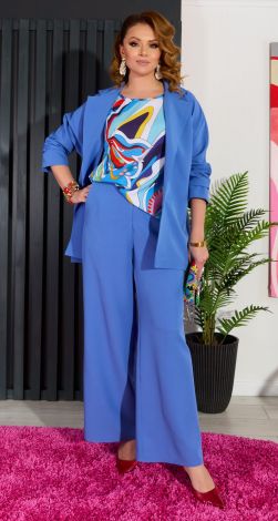 Блакитний костюм трійка