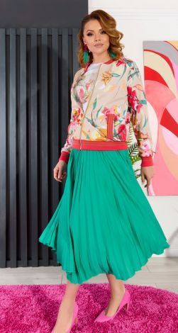 Довга спідниця у складку пліссе