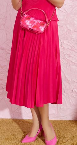 Довга спідниця у складку пліссе