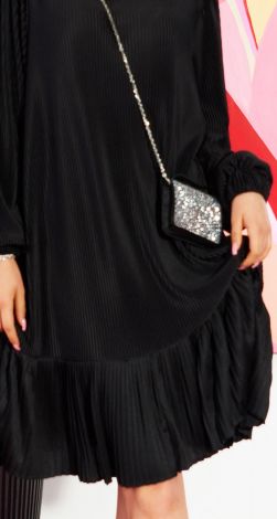 Black pleated dress