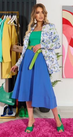 Блакитна спідниця кльош