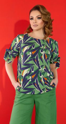 Лляний костюм великого розміру