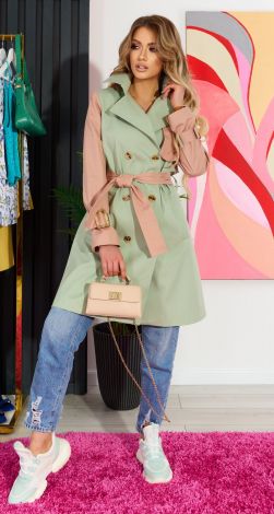 Стильный коттоновый тренч