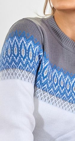 Свитер SCANDI зимний орнамент с блеском