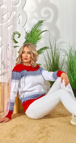 Свитер SCANDI зимний орнамент с блеском