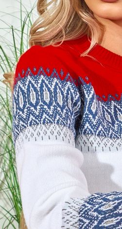 Свитер SCANDI зимний орнамент с блеском