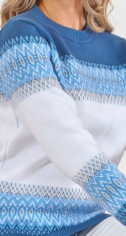 Свитер SCANDI зимний орнамент с блеском