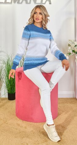 Свитер SCANDI зимний орнамент с блеском