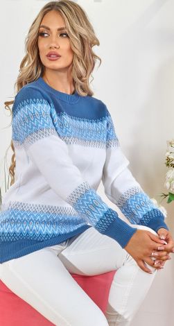 Свитер SCANDI зимний орнамент с блеском