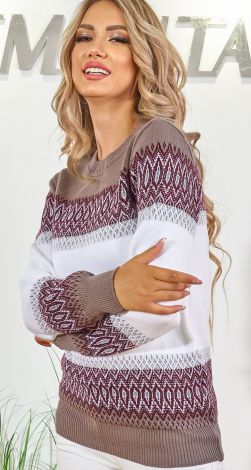 Свитер SCANDI зимний орнамент с блеском