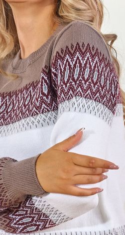 Свитер SCANDI зимний орнамент с блеском