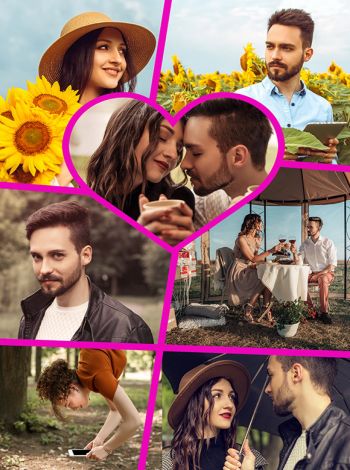 Plaid heart with your photo