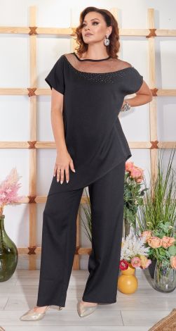 Брючный костюм с кристаллами