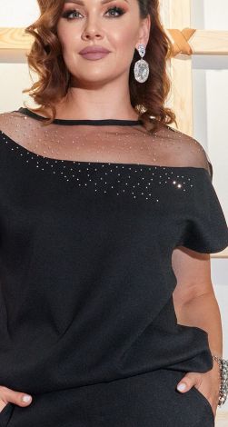 Брючный костюм с кристаллами