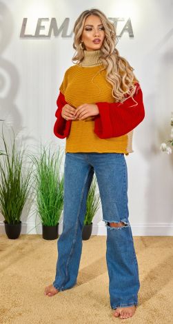 Свитер крупной вязки