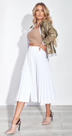 Спідниця пліссе із застібкою на гудзики