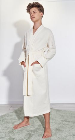 Подростковый вафельный халат 