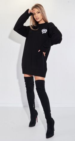 Свитер туника с надписью