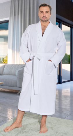 Мужской вафельный халат полезный подарок