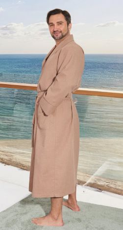 Мужской вафельный халат полезный подарок