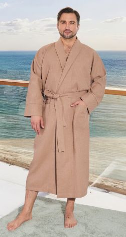 Мужской вафельный халат полезный подарок