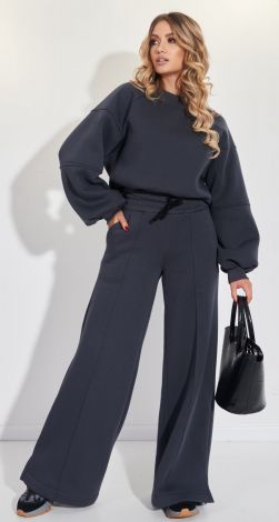 Теплий костюм із брюками палаццо