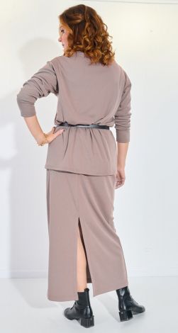 Костюм из джерси с юбкой