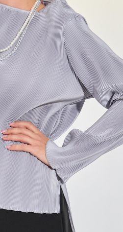 Шелковая блузка плиссе