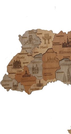 Wooden world map