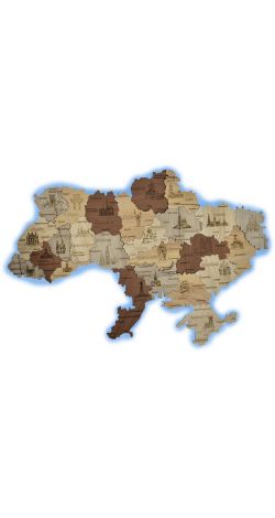 Wooden world map