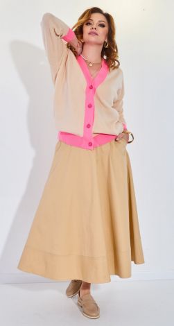 Розкльошена спідниця бежева