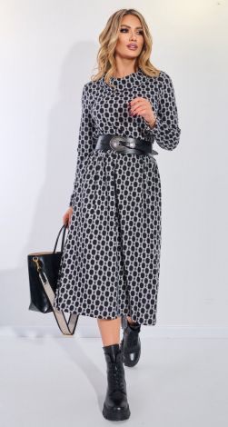 Платье джерси с принтом