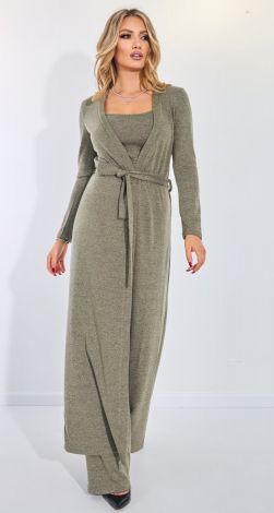 Костюм из джерси тройка с топом 