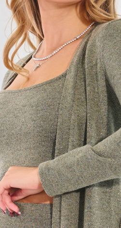 Костюм из джерси тройка с топом 