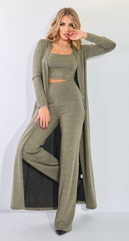 Костюм из джерси тройка с топом 