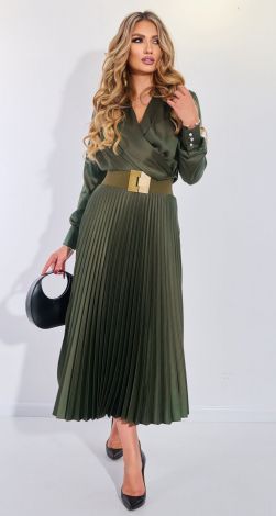 Костюм зі спідницею гофре із шовку