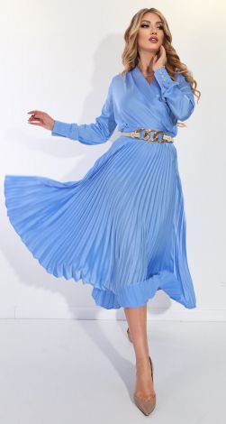 Костюм зі спідницею гофре із шовку