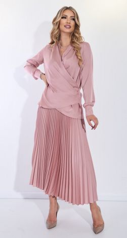 Костюм зі спідницею гофре із шовку