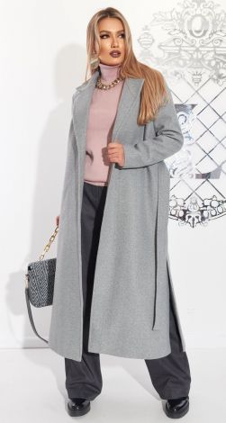 Кашемировое пальто с разрезами