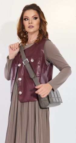 Костюм плиссе с жилеткой