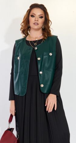 Костюм плиссе с жилеткой