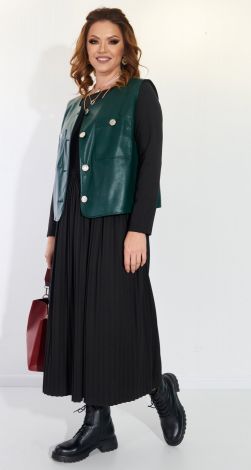 Костюм плиссе с жилеткой