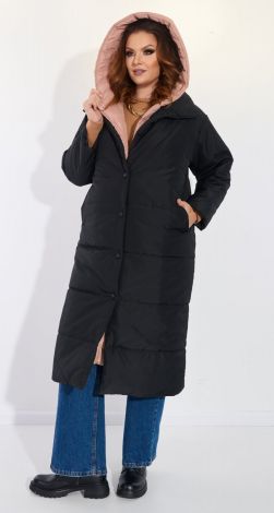 Coat with a removable hood