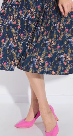 Платье с юбкой в складку гофре